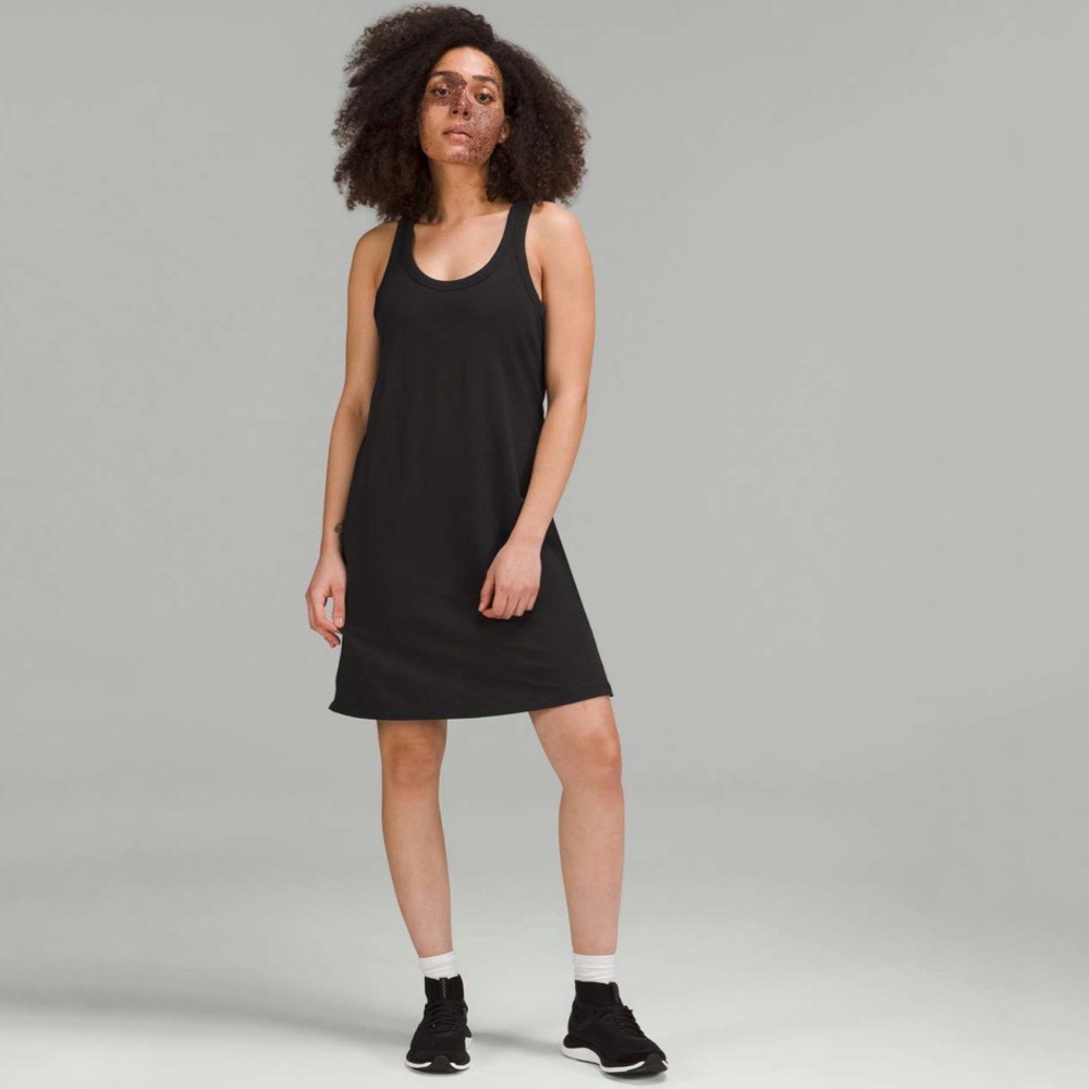 Lululemon | Classic-Fit Cotton-Blend Scoop Dress Black